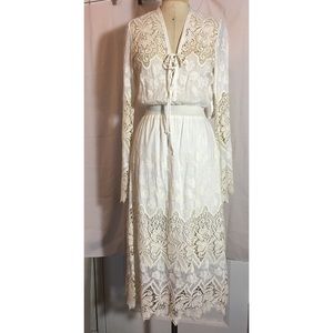 Yoana Baraschi Silk blend voile boho wedding dress